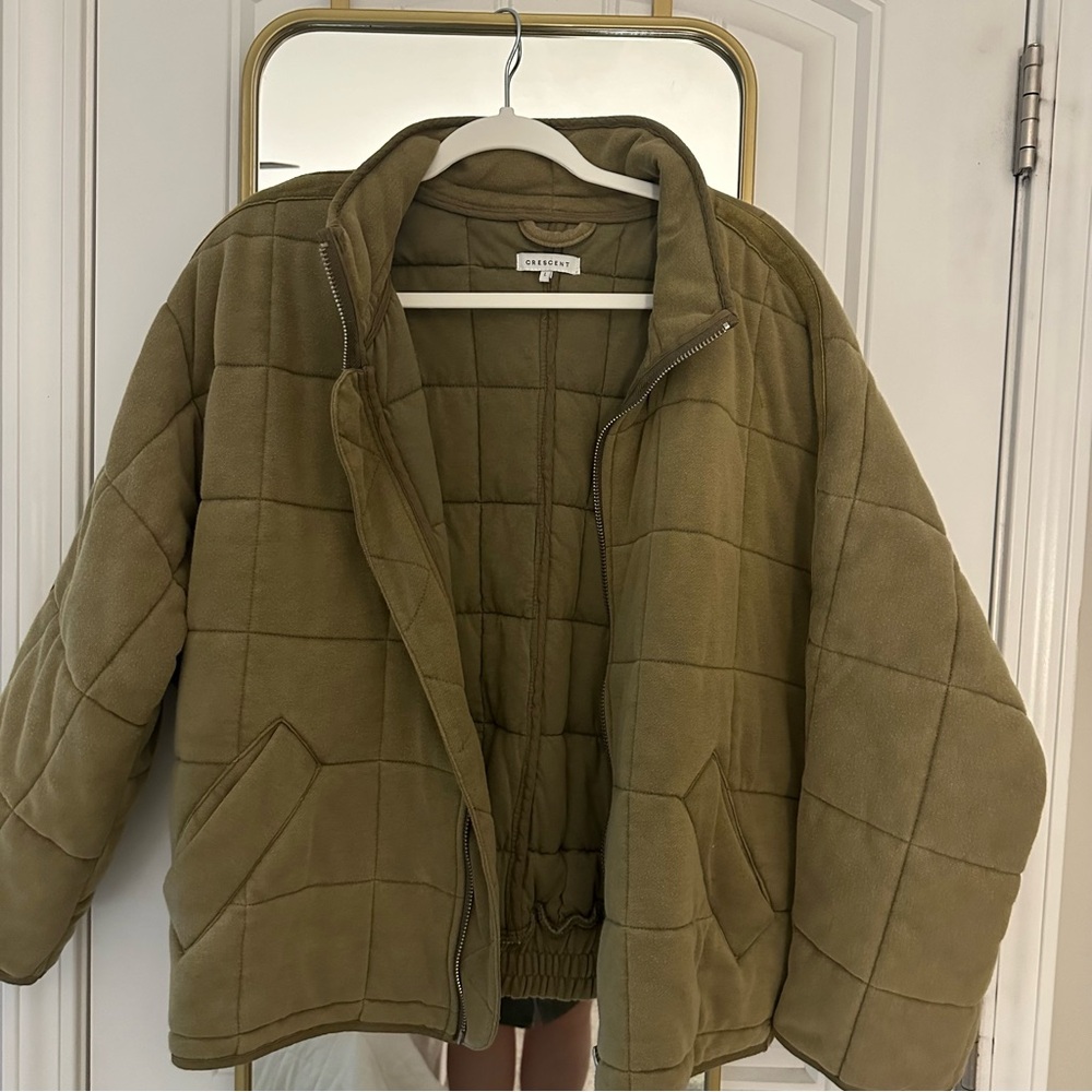 Crescent Khaki Quilted Jacket